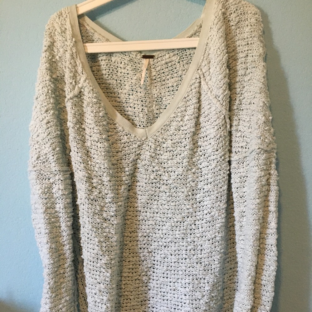 Free People light blue sweater